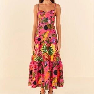 Farm Rio Pink Midi Dress